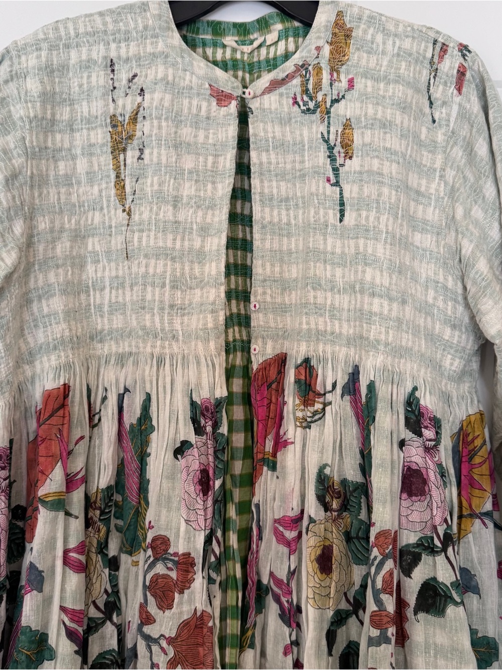 ✨Injiri-Double Layer Hand Block Printed Jacket✨Size:Large - Picture 2 of 9